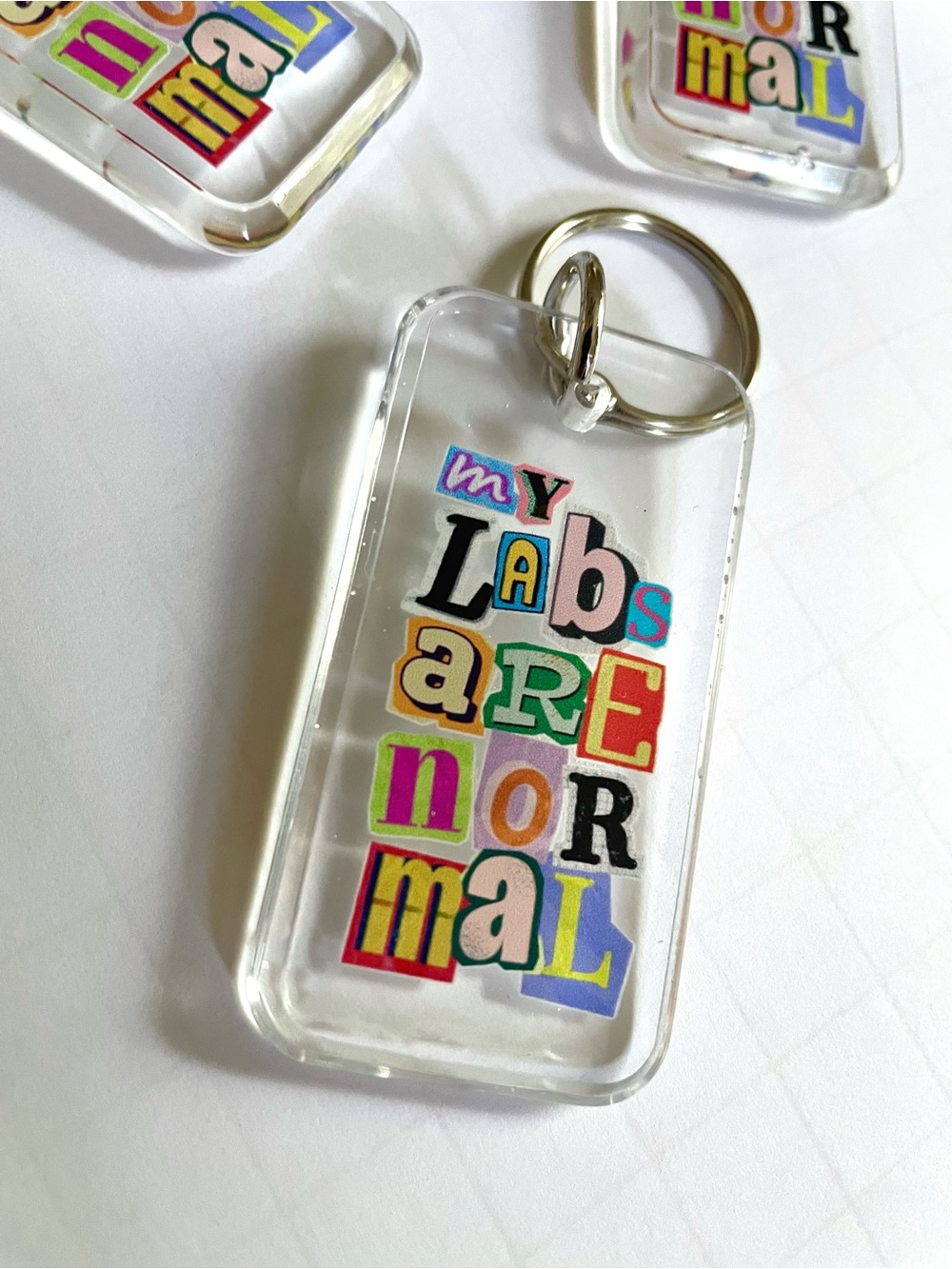 Normal Labs Handmade Resin Keychain